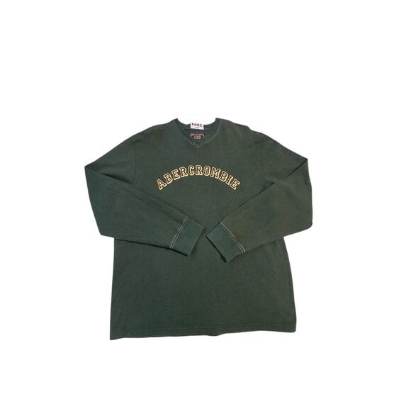 Y2K Vintage Abercrombie & Fitch Mens XL Grunge Preppy Academia Varsity Heavy Tee - Picture 8 of 12